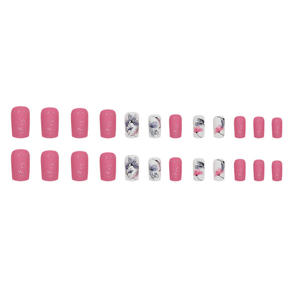 12 Sizes-24 Pcs Press On Nails W1387