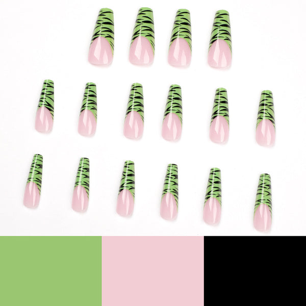 12 Sizes-24 Pcs Press On Nails JP1473