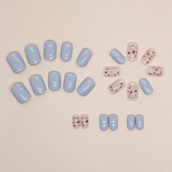 12 Sizes-24 Pcs Press On Nails W1306