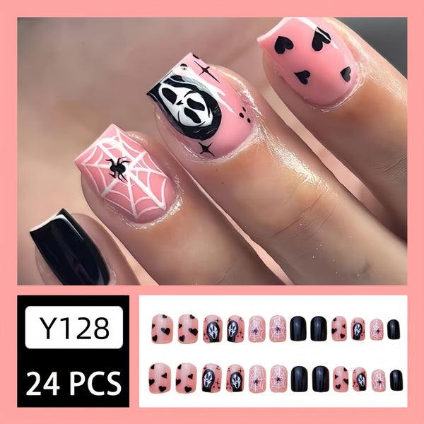 12 Sizes-24 Pcs Press On Nails Y128