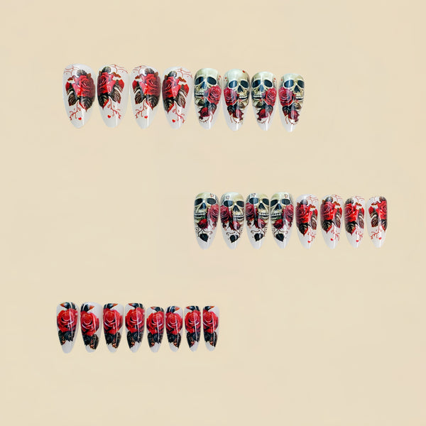 12 Sizes-24 Pcs Press On Nails Y1023