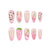 12 Sizes-24 Pcs Press On Nails C1625