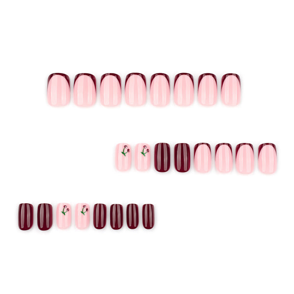 12 Sizes-24 Pcs Press On Nails JP3933