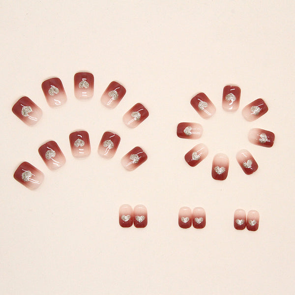 12 Sizes-24 Pcs Press On Nails R744