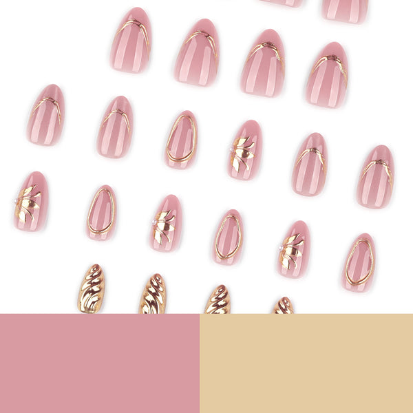 12 Sizes-24 Pcs Press On Nails JP4324