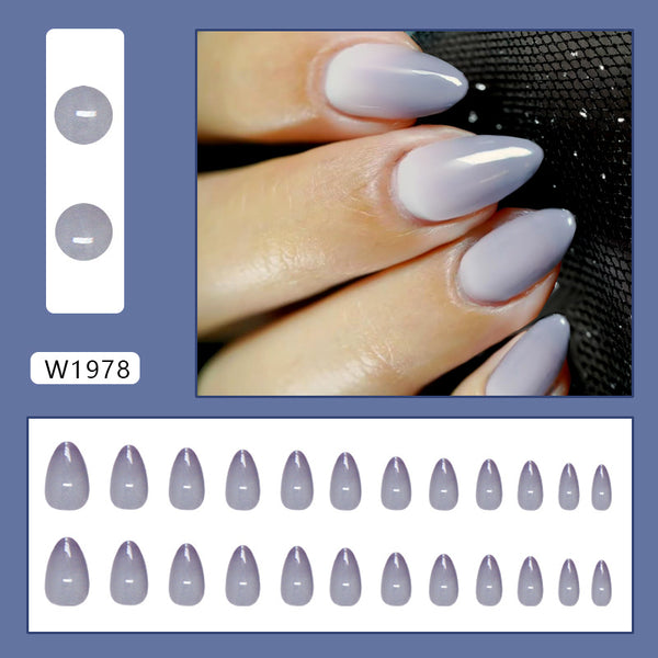 12 Sizes-24 Pcs Press On Nails W1978