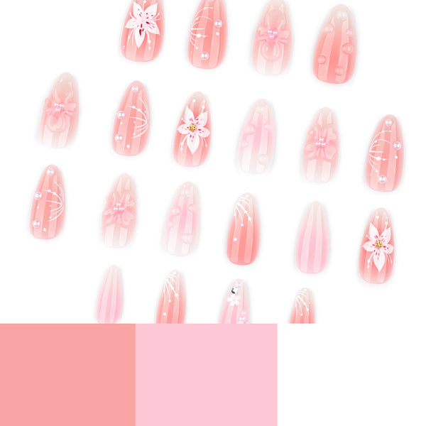 12 Sizes-24 Pcs Press On Nails JP4328