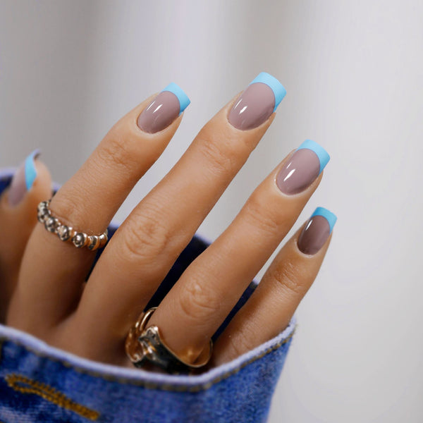 12 Sizes-24 Pcs Press On Nails JP1091