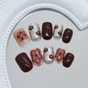 12 Sizes-24 Pcs Press On Nails R982