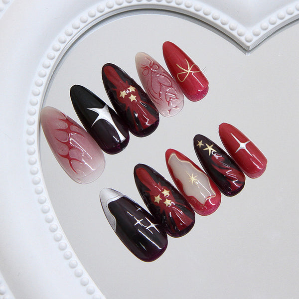 12 Sizes-24 Pcs Press On Nails W2032