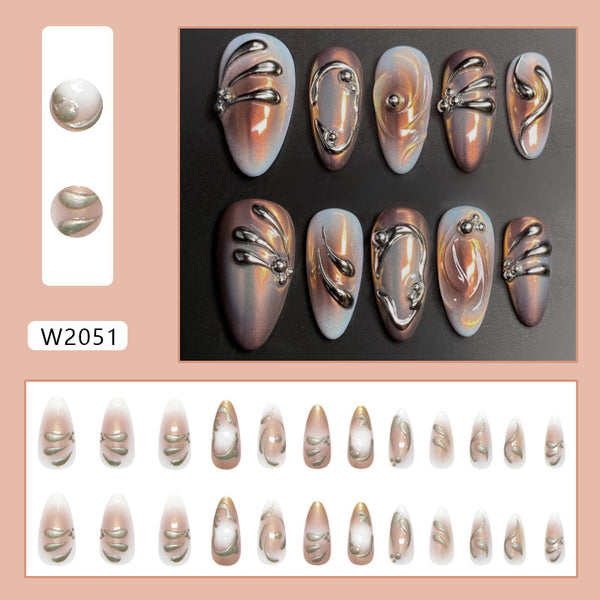 12 Sizes-24 PcsPress On Nails W2051