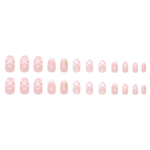 12 Sizes-24 Pcs Press On Nails R185