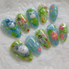 12 Sizes-24 Pcs Press On Nails W2039