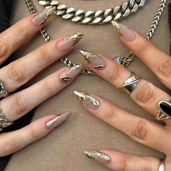 12 Sizes-24 Pcs Press On Nails W2063