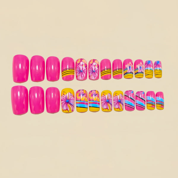 12 Sizes-24 Pcs Press On Nails Y1529
