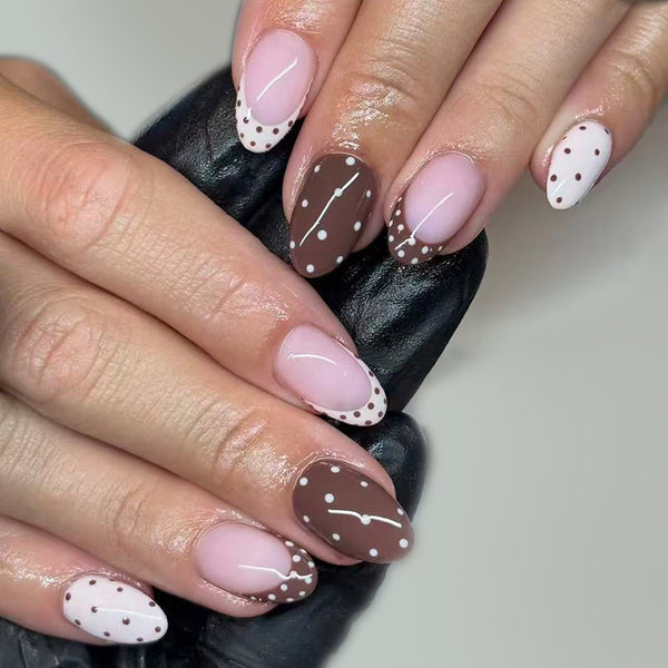 12 Sizes-24 Pcs Press On Nails C1367