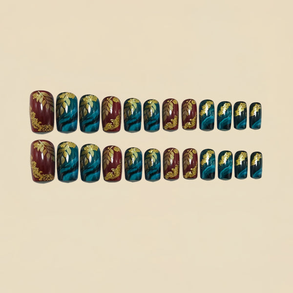 12 Sizes-24 Pcs Press On Nails Y1605