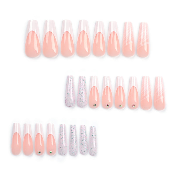 12 Sizes-24 Pcs Press On Nails JP3087