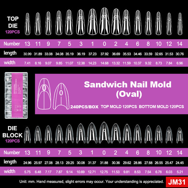 240 Pcs Press On Nails JM30