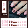 12 Sizes-24 Pcs Press On Nails C1410