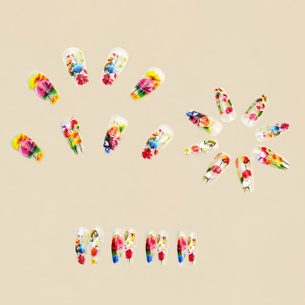 12 Sizes-24 Pcs Press On Nails Y1108