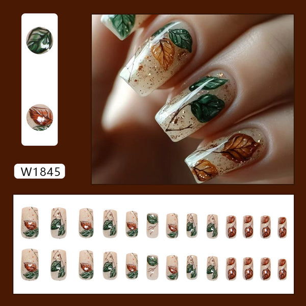 12 Sizes-24 Pcs Press On Nails W1845