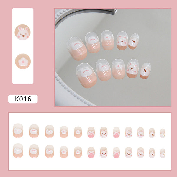 12 Sizes-24 Pcs Press On Nails K016