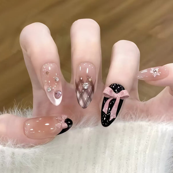12 Sizes-24 Pcs Press On Nails Z1341