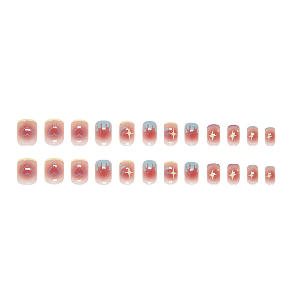 12 Sizes-24 Pcs Press On Nails R929