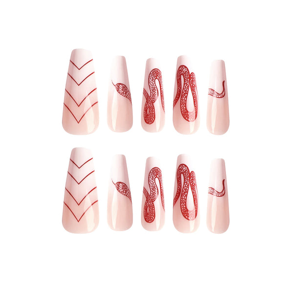 Glossy Long Press on Nails