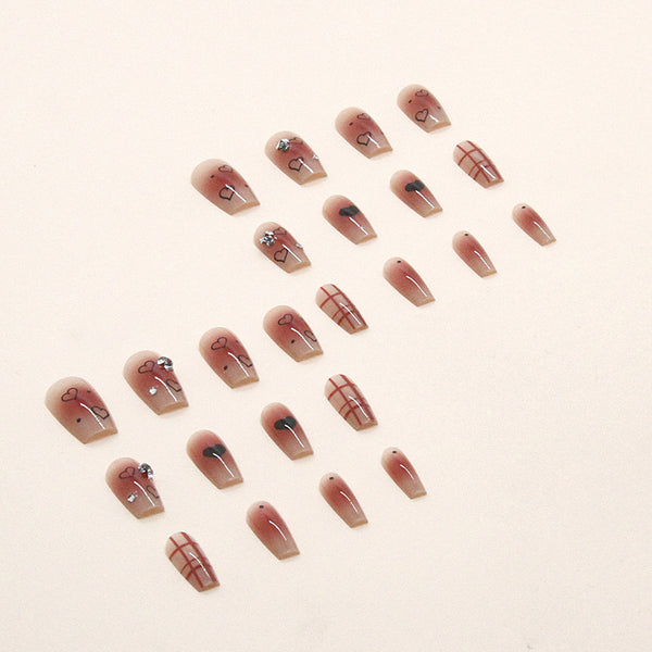 12 Sizes-24 Pcs Press On Nails Z569