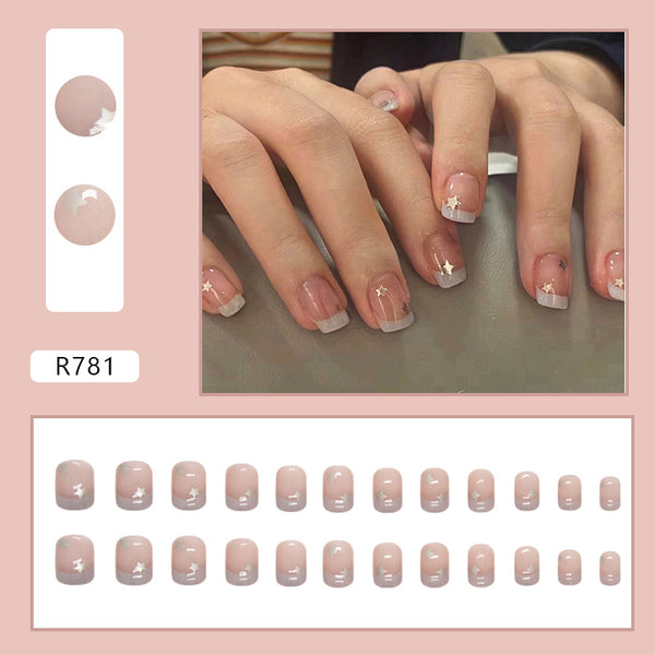 12 Sizes-24 Pcs Press On Nails R781