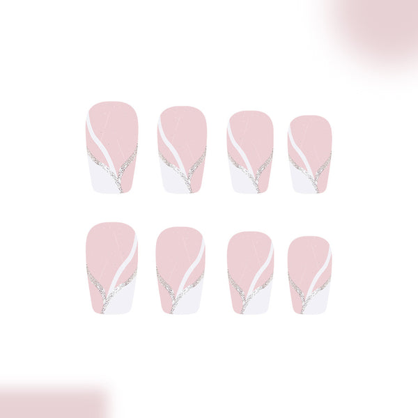 12 Sizes-24 Pcs Press On Nails C1166