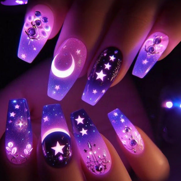 12 Sizes-24 Pcs Press On Nails Y1797