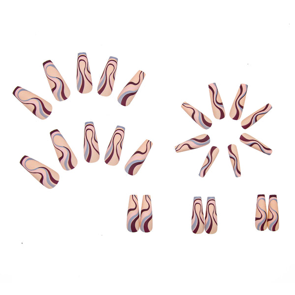 12 Sizes-24 Pcs Press On Nails W067