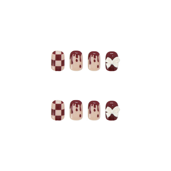 12 Sizes-24 Pcs Press On Nails Z198