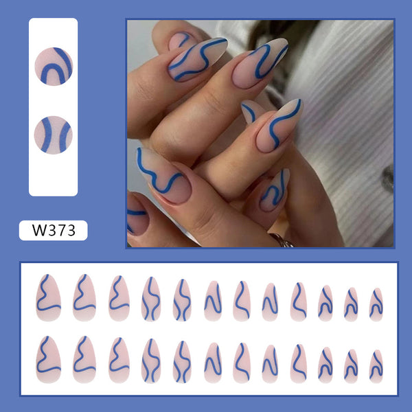 12 Sizes-24 Pcs Press On Nails W373