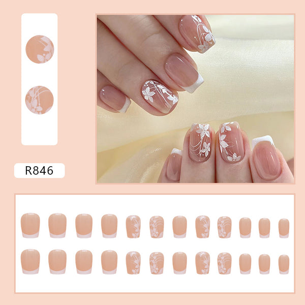 12 Sizes-24 Pcs Press On Nails R846