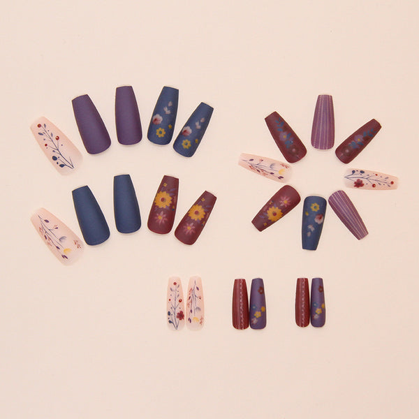 12 Sizes-24 Pcs Press On Nails W1809