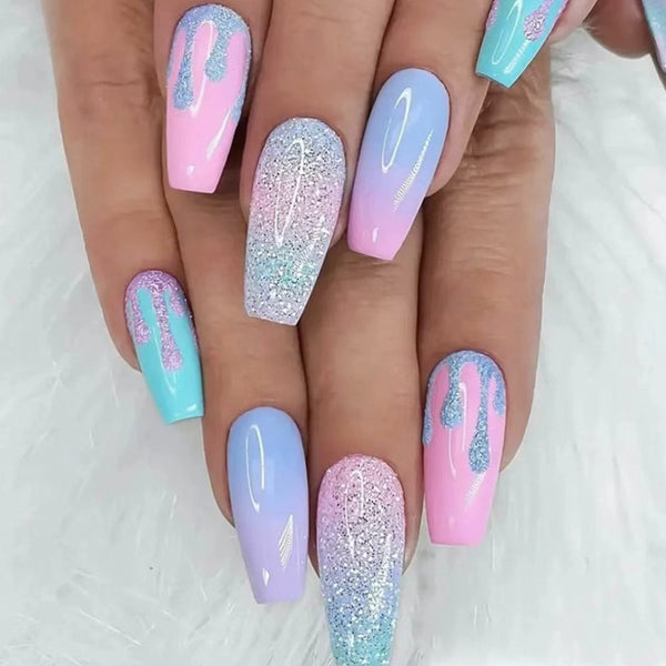 12 Sizes-24 Pcs Press On Nails W1006