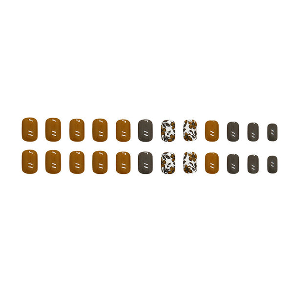 12 Sizes-24 Pcs Press On Nails W1477