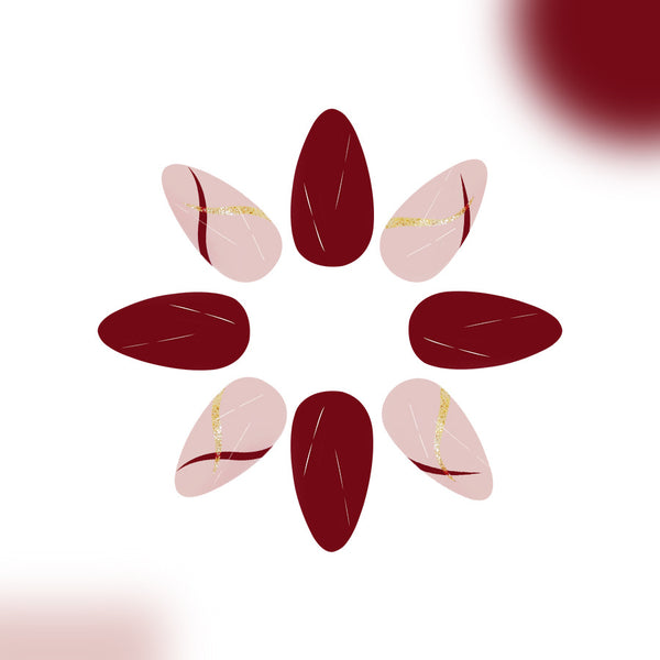 12 Sizes-24 PcsPress On Nails C755