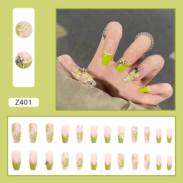 12 Sizes-24 Pcs Press On Nails Z401