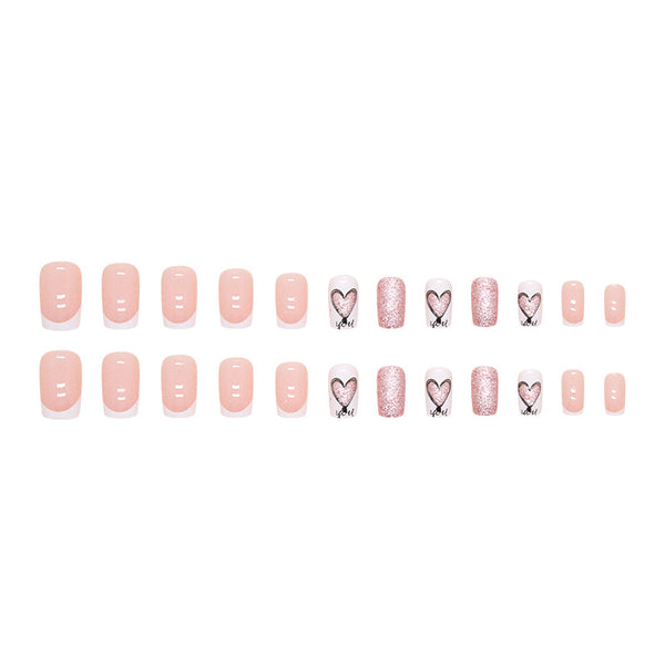 12 Sizes-24 Pcs Press On Nails W808