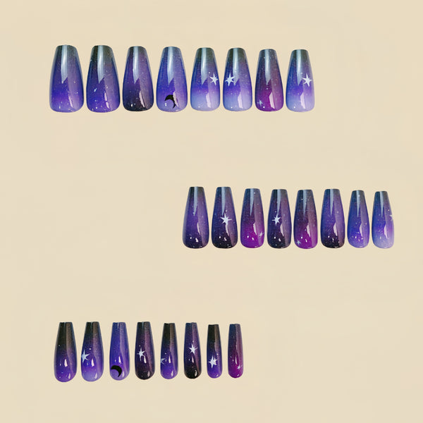 12 Sizes-24 Pcs Press On Nails Y491