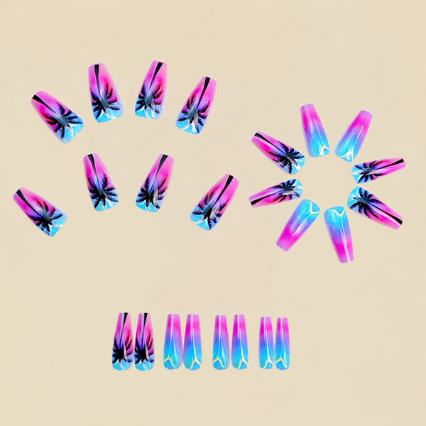 12 Sizes-24 Pcs Press On Nails Y935