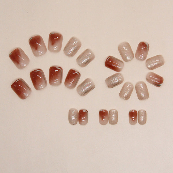12 Sizes-24 Pcs Press On Nails R828