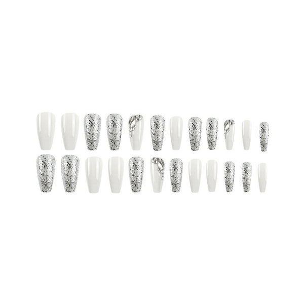 12 Sizes-24 Pcs Press On Nails D022