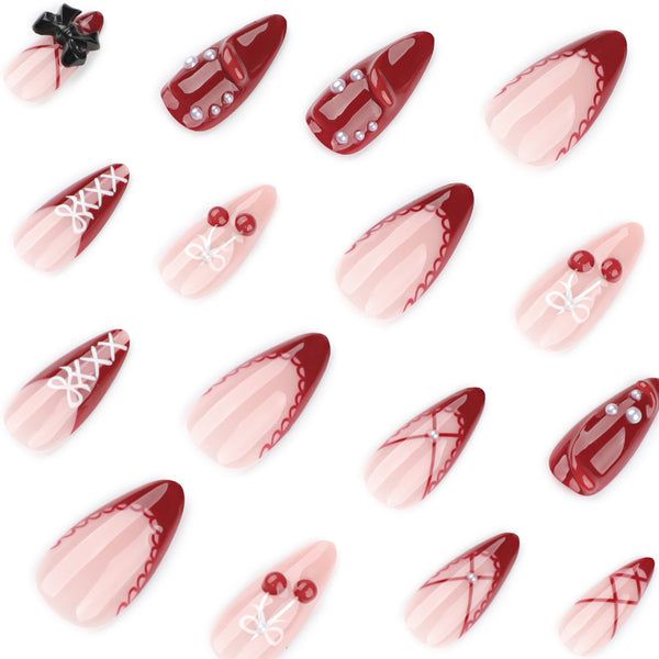 12 Sizes-24 Pcs Press On Nails JP4040