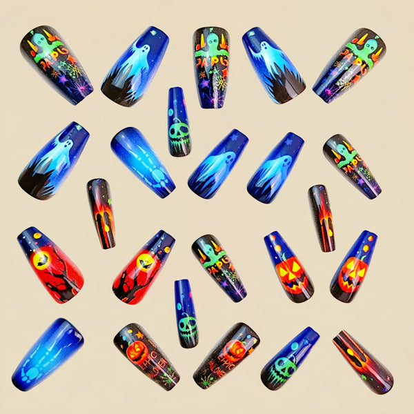 12 Sizes-24 Pcs Press On Nails Y1019